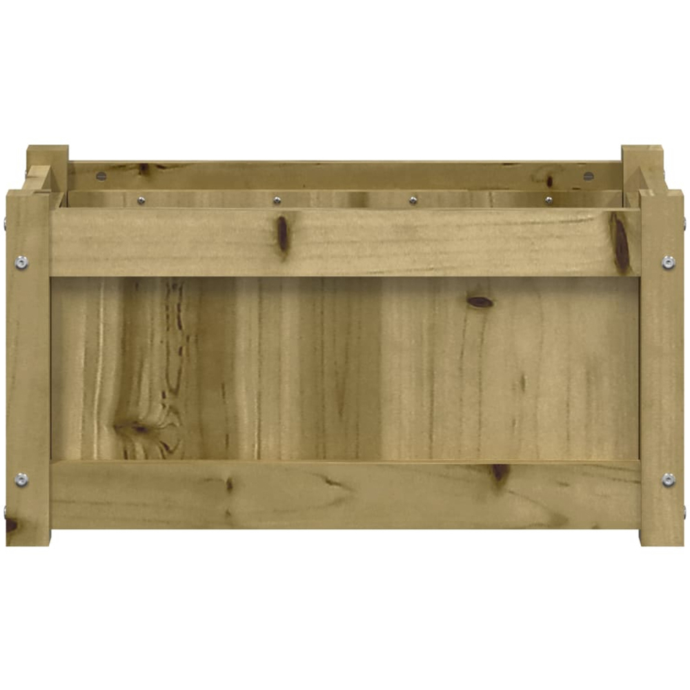 vidaXL Natural Impregnated Pine Wood Garden Planter 31 x 60 x 31cm Image 4