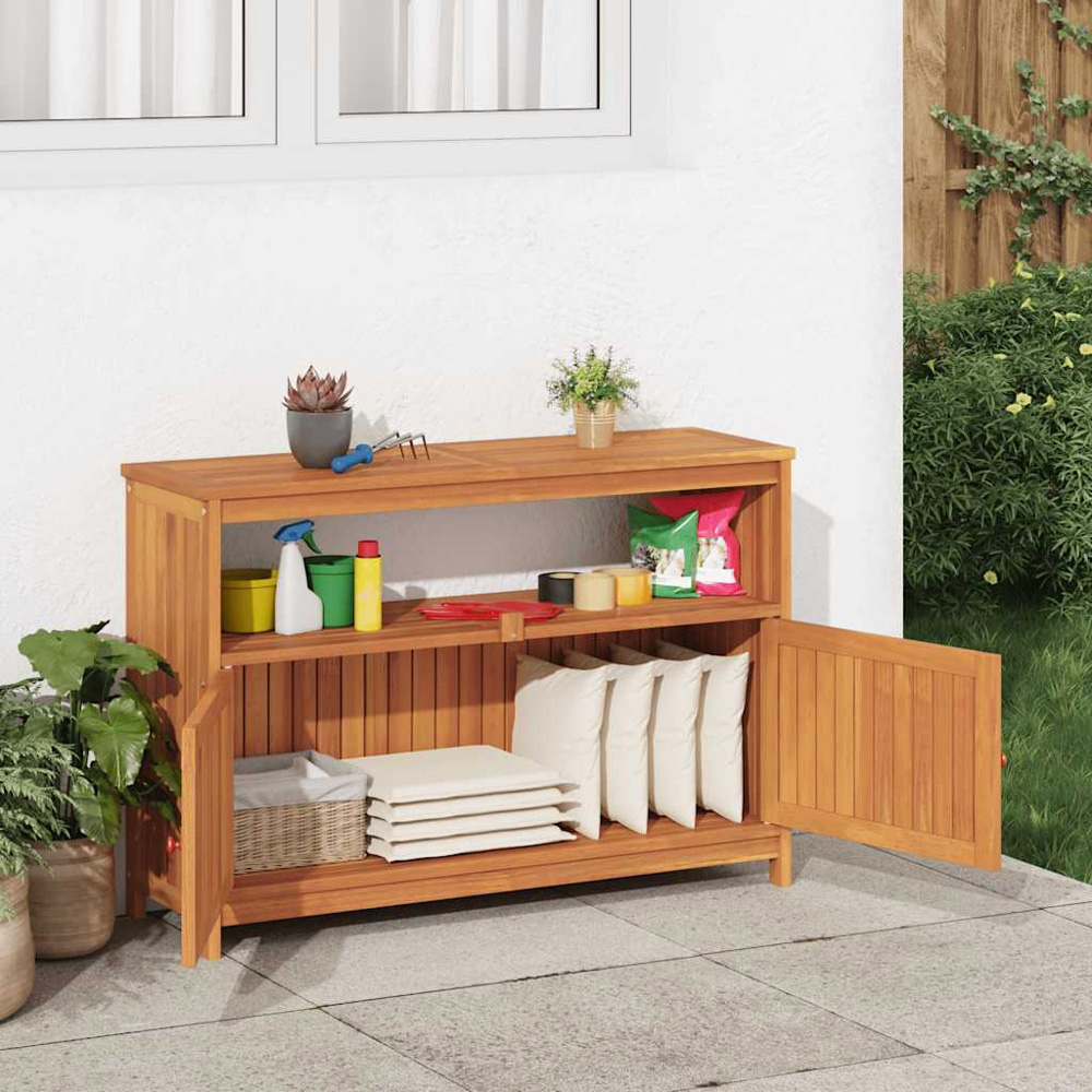 vidaXL 2 Door Single Open Shelf Garden Console Table Image 7