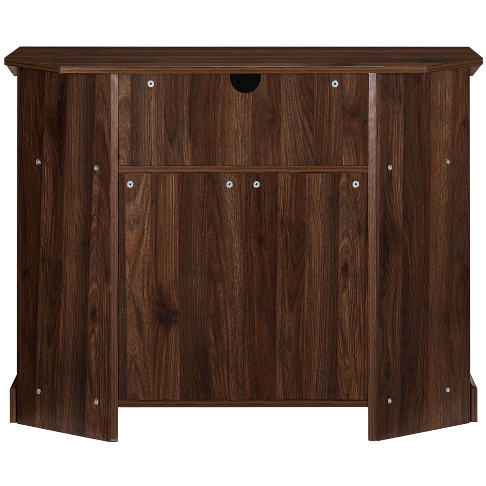 Centurion Savannah 2 Door 2 Shelf Walnut Corner TV Cabinet Image 5