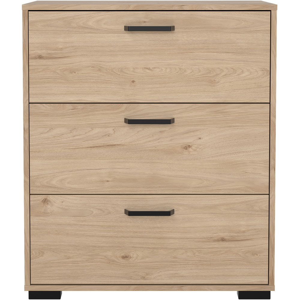 Florence Sofia 3 Drawer Jackson Hickory Chest of Drawers Image 2