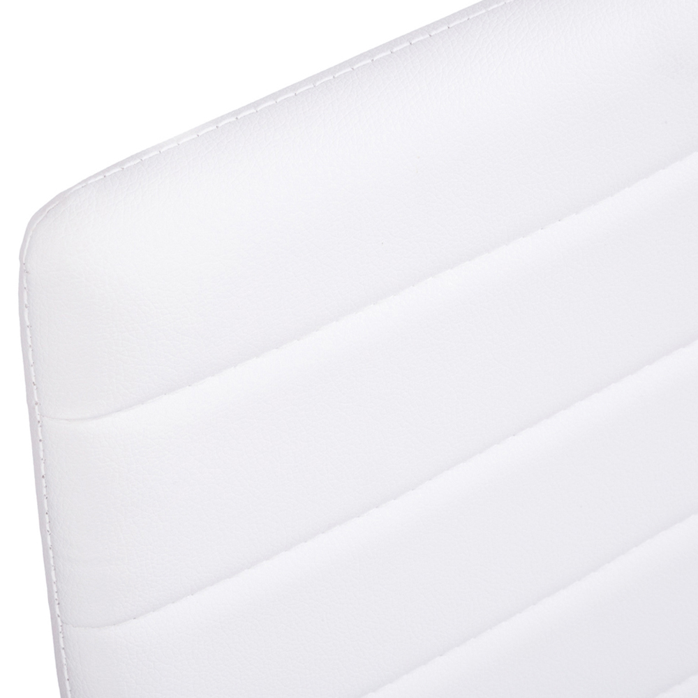 Living and Home Set of 2 White PU Leather Armless High Back Dining Chair Image 7