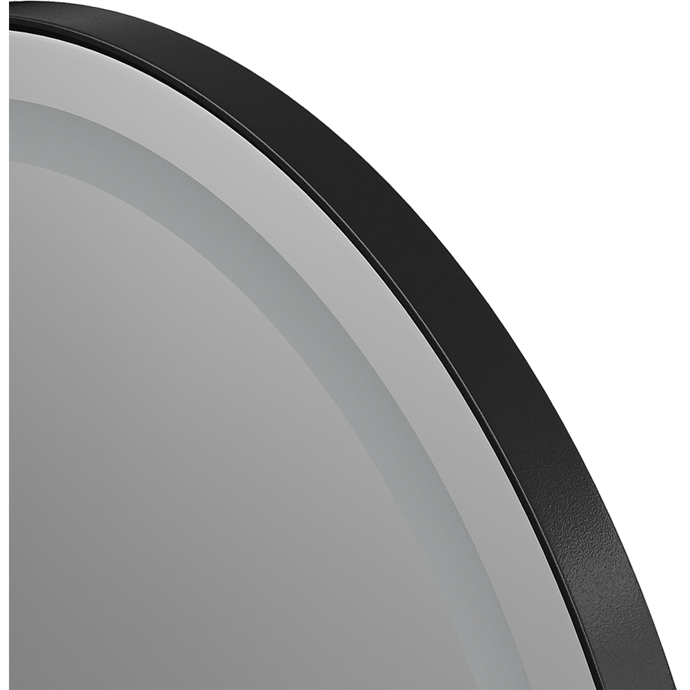 Living and Home Silver Oval Wall-Mounted LED Bathroom Mirror 80 x 50cm Image 3