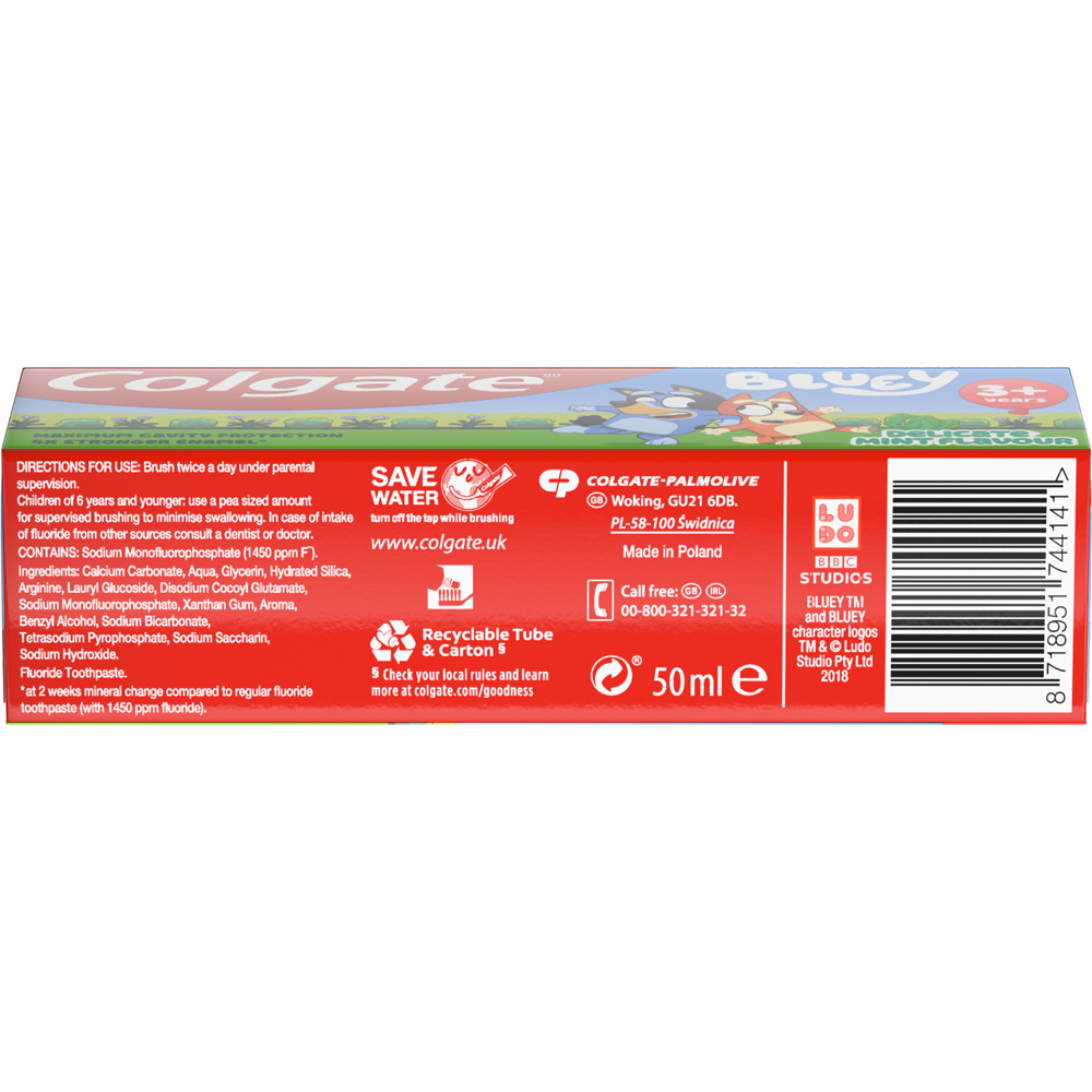 Colgate Bluey Kids Toothpaste Image 2