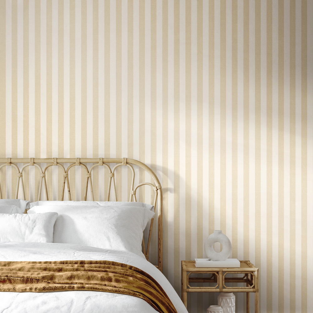 Hoopla Walls Elegance Shadow Stripe Oyster Wallpaper Image 2