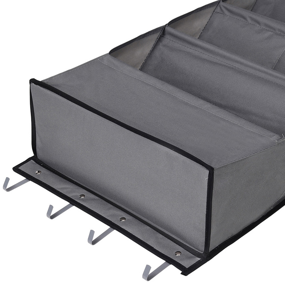 H&O Direct 16 Slot Black Hanging Shoe and Bag Organiser Image 2