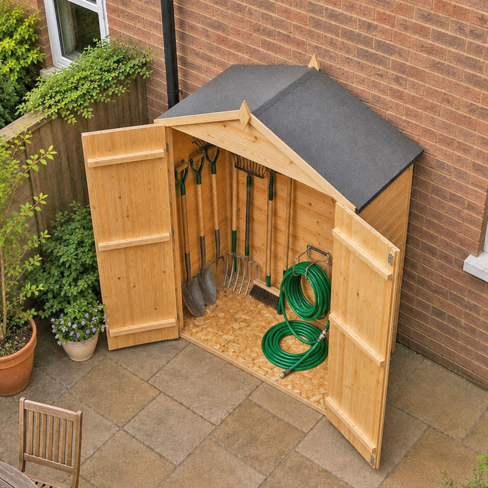 Shire 4 x 3ft Double Door Dip Treated Overlap Shed Image 4
