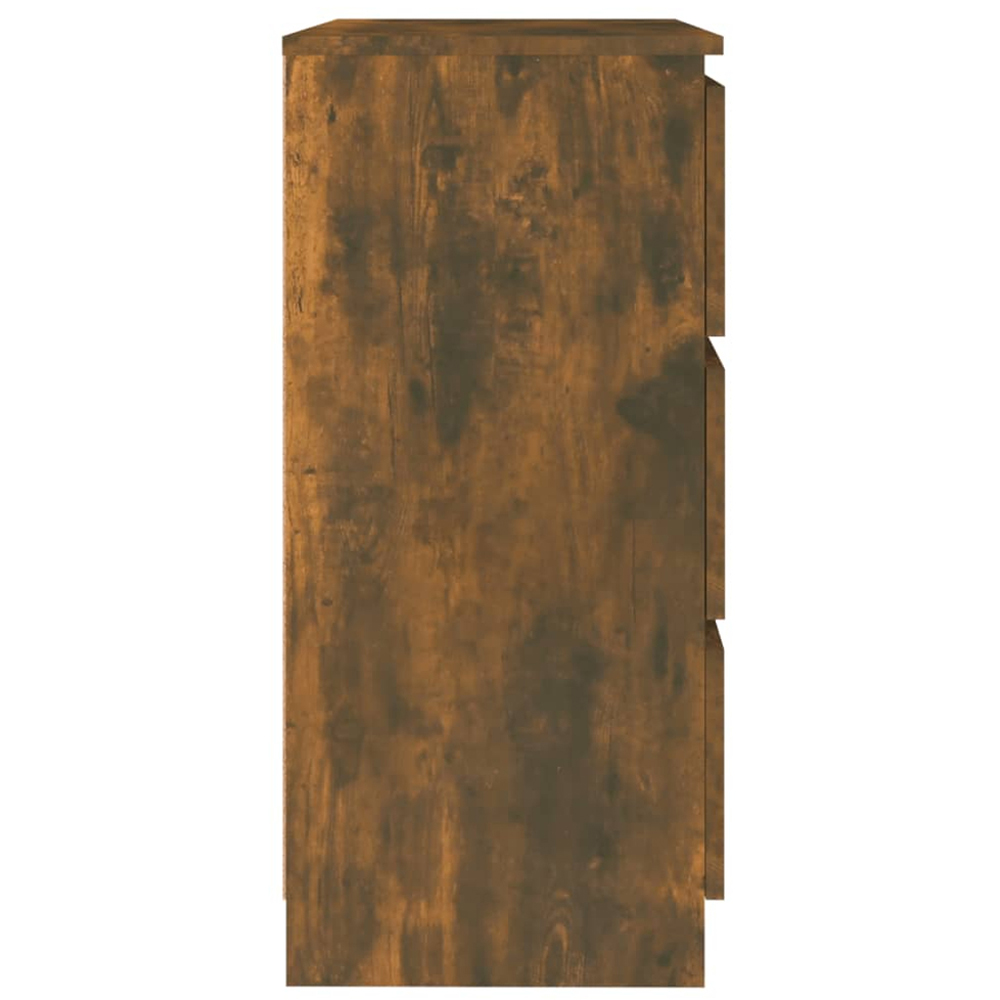 vidaXL 3 Drawer Smoked Oak Sideboard Image 4