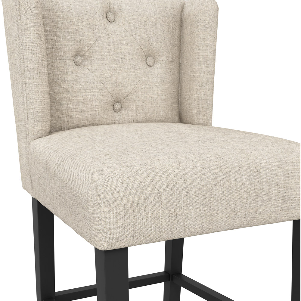 LPD Home Shay Stone Linen Winged Back Counter Stool Image 6