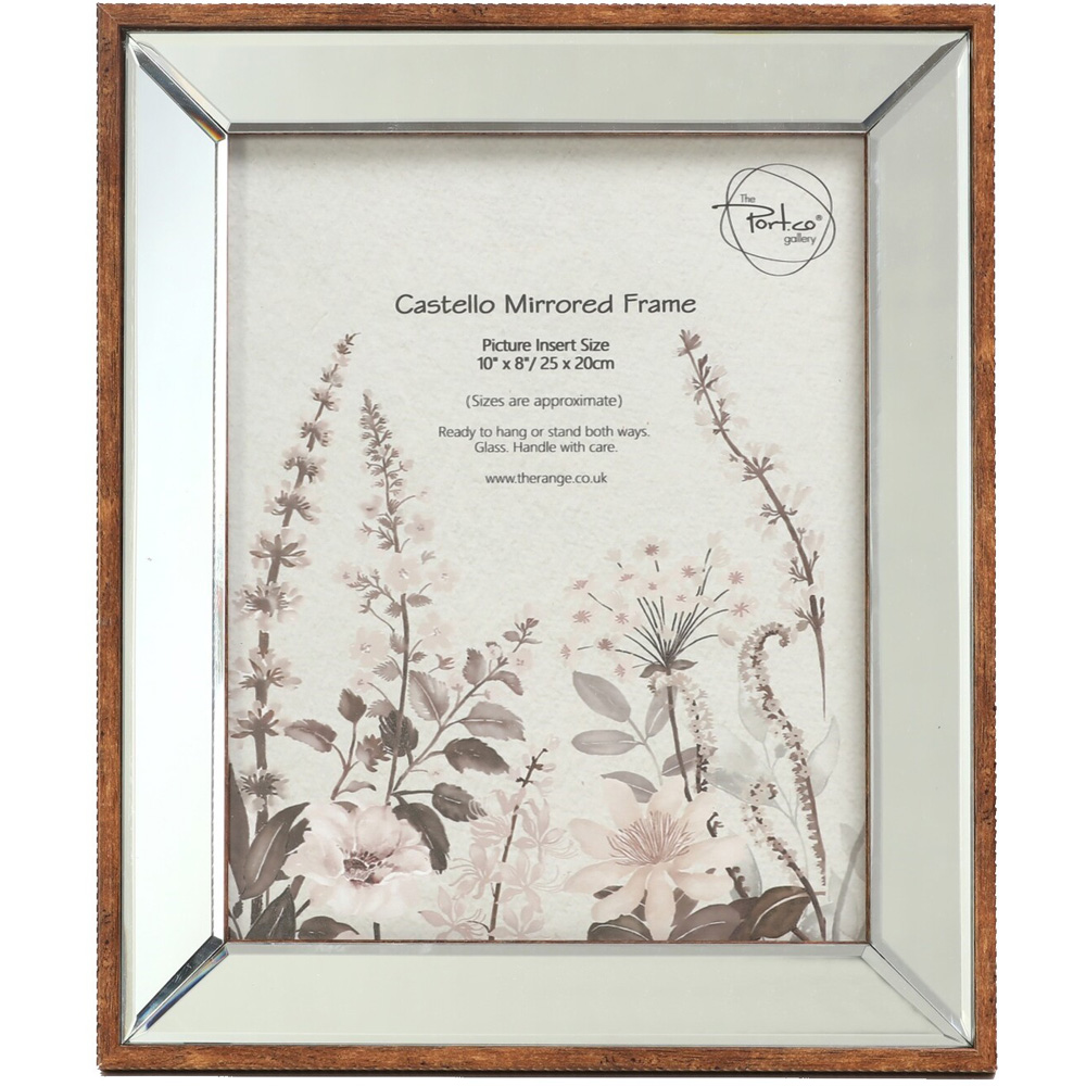 Castello Mirrored Frame - Brown / 10x8in Image 1