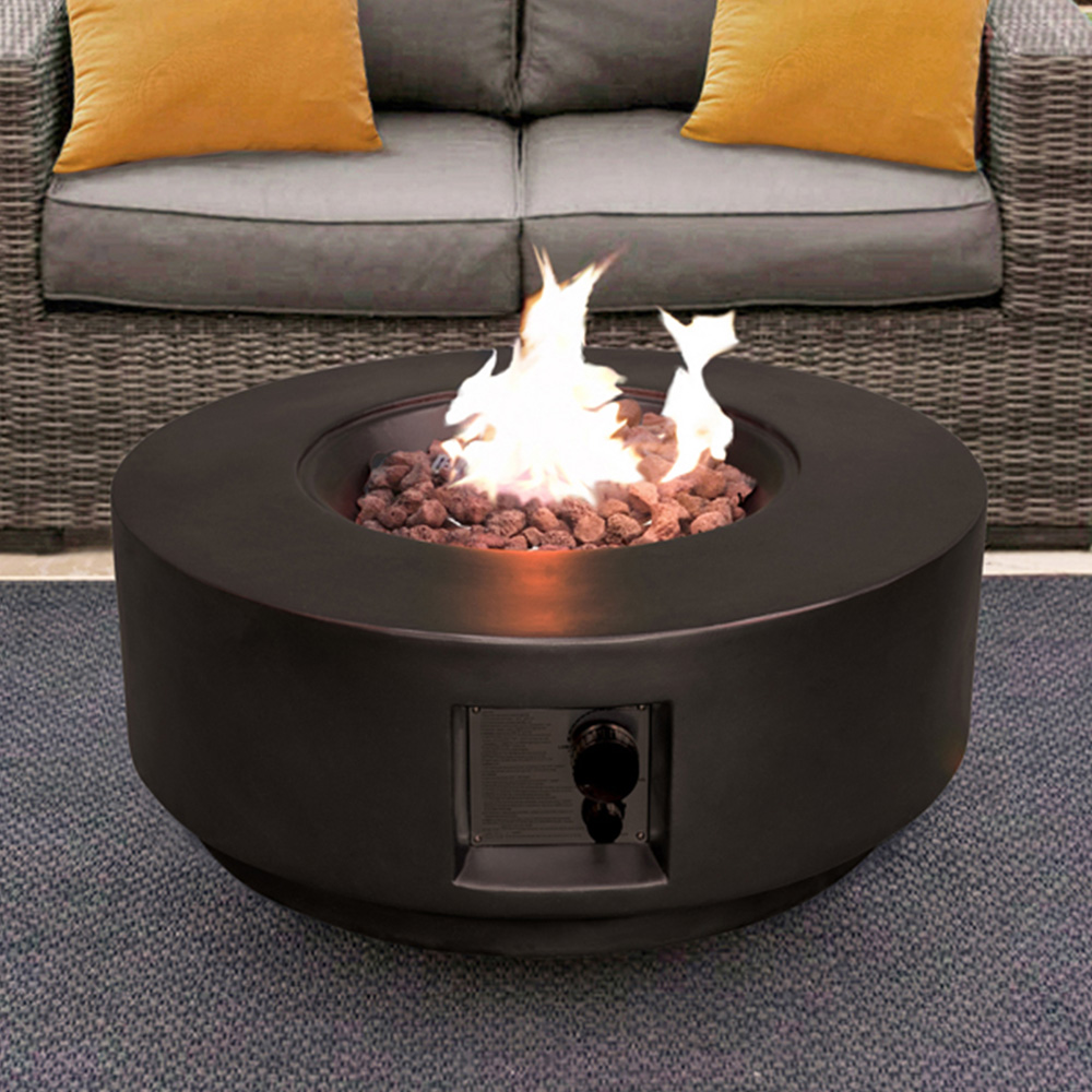MDA Designs Fusion Black Propane Outdoor Firepit Image 2