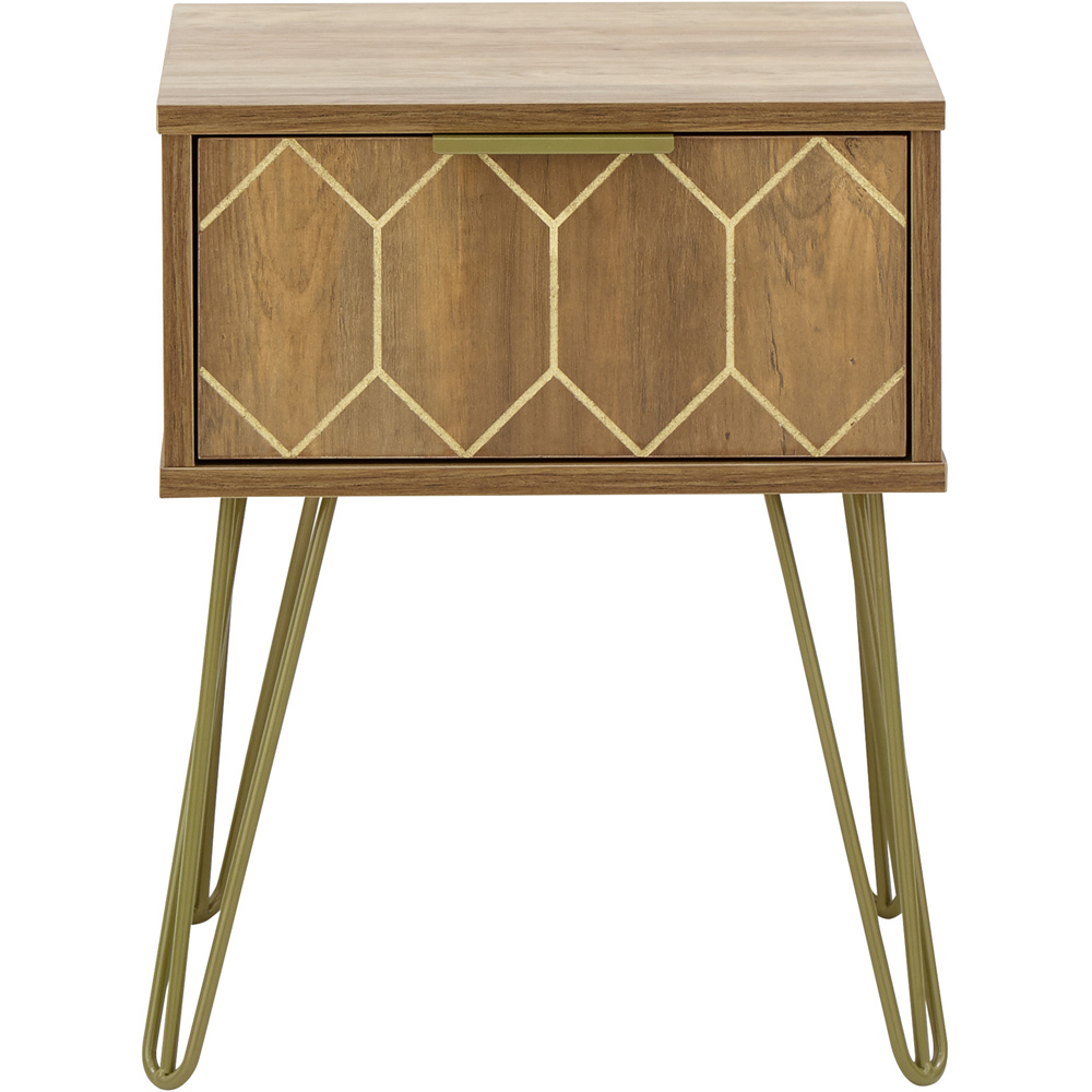GFW Orleans Single Drawer Mango Yellow Lamp Table Image 2