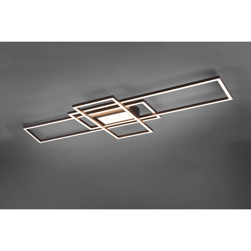 TRIO Irvine Anthracite Integrated LED Ceiling Light Image 2