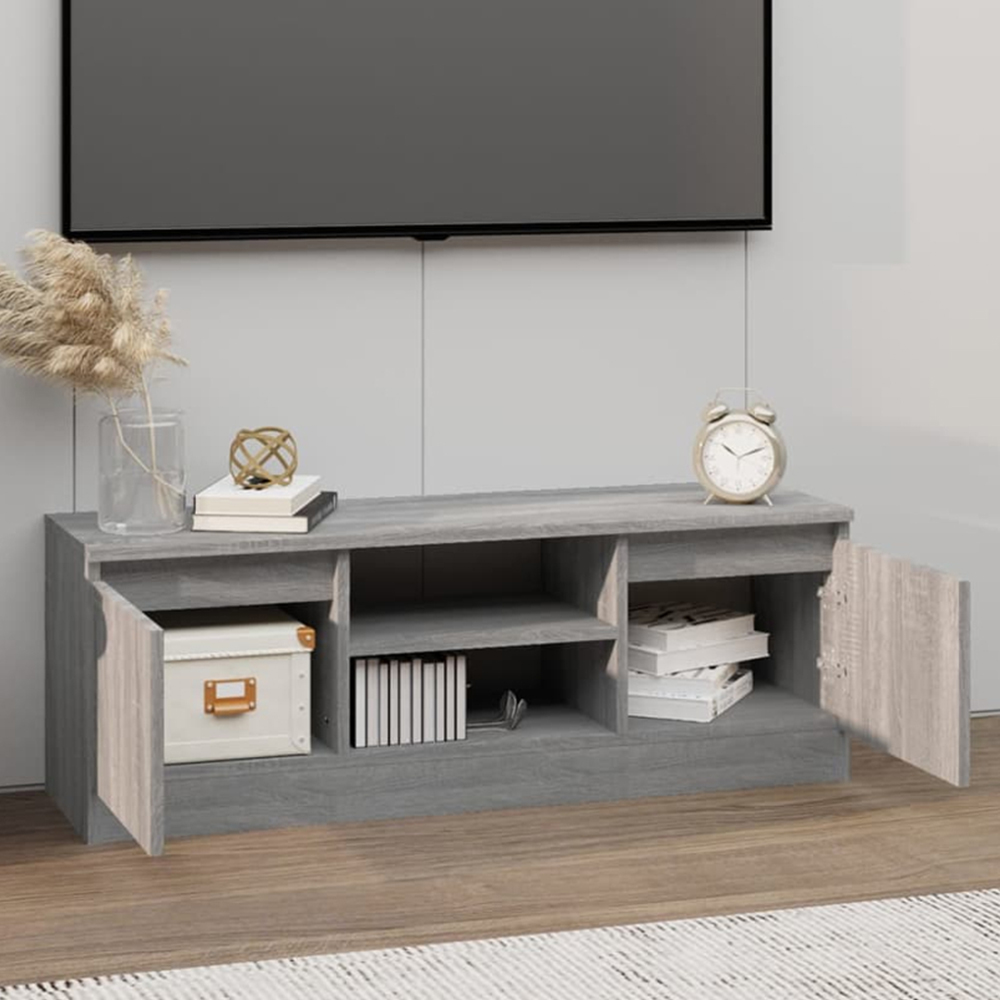 vidaXL 2 Door 2 Drawer Grey Sonoma TV Cabinet Image 1