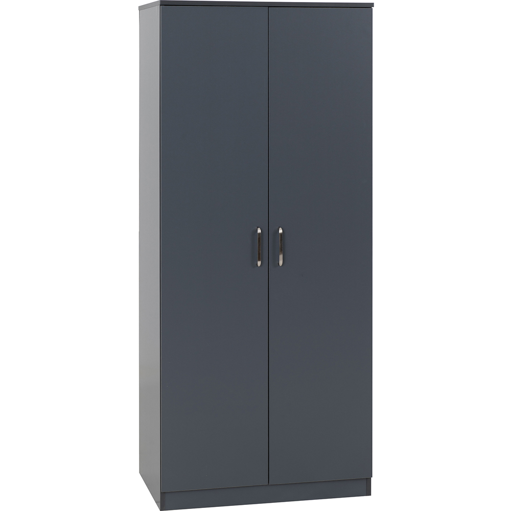 Seconique Dakota 2 Door Wardrobe Dark Grey Bedroom Furniture Set Image 3