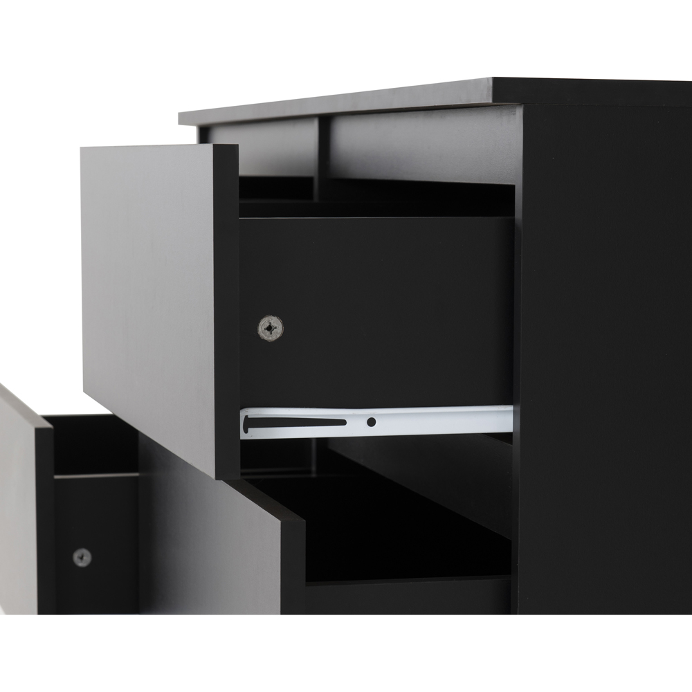 Seconique Malvern 6 Drawer Black Chest of Drawers Image 5