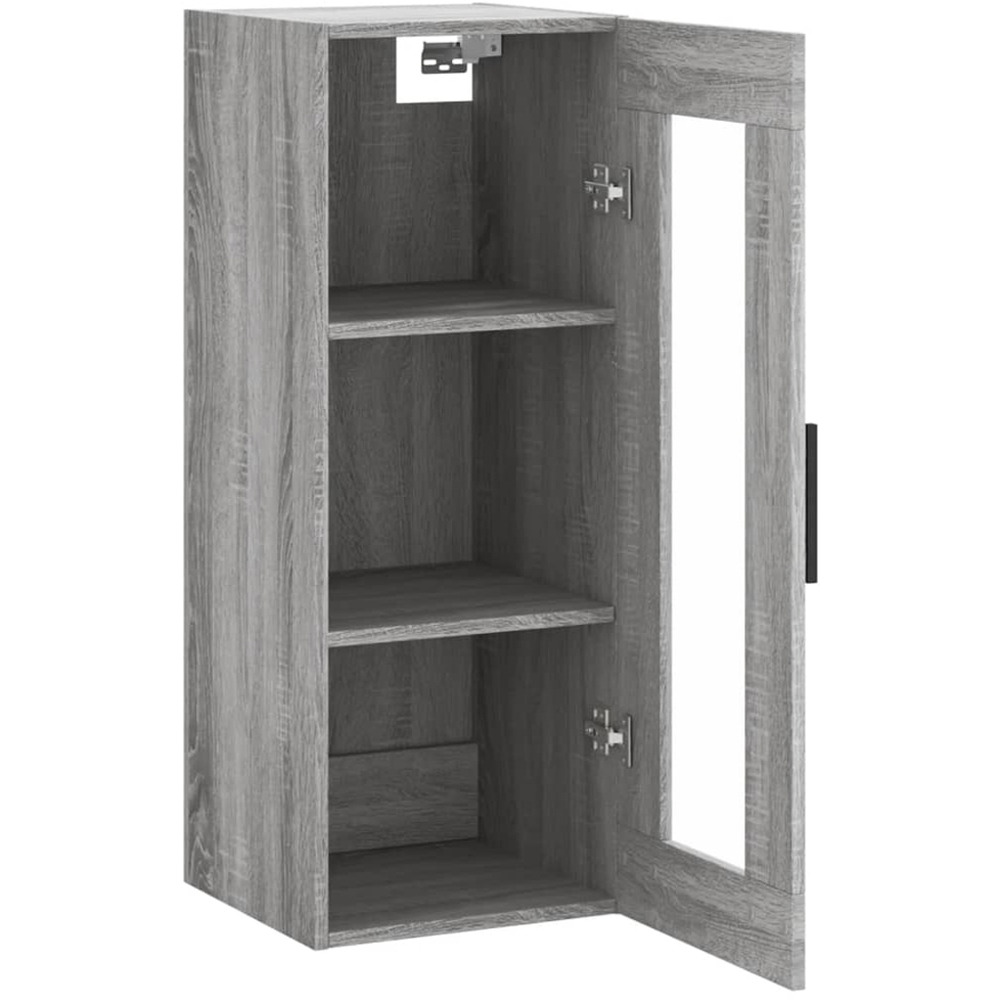 vidaXL Single Door Grey Sonoma Wall Mounted Cabinet Image 7