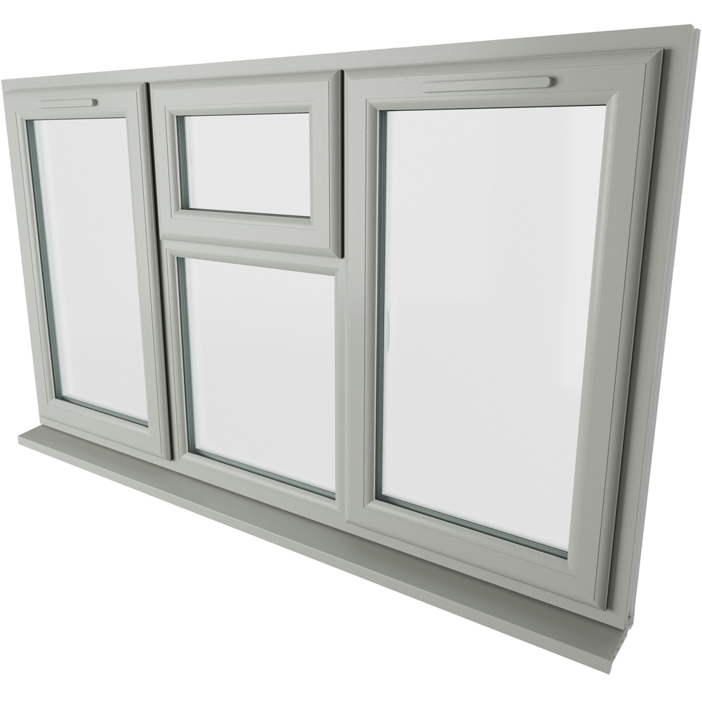 Crystal Agate and White LH and RH Side Hung and Top Centre Clear Triple Glazed Window 1770 x 1115mm Image 4