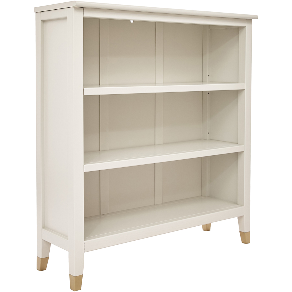 Palazzi 3 Shelves White Bookcase Image 2