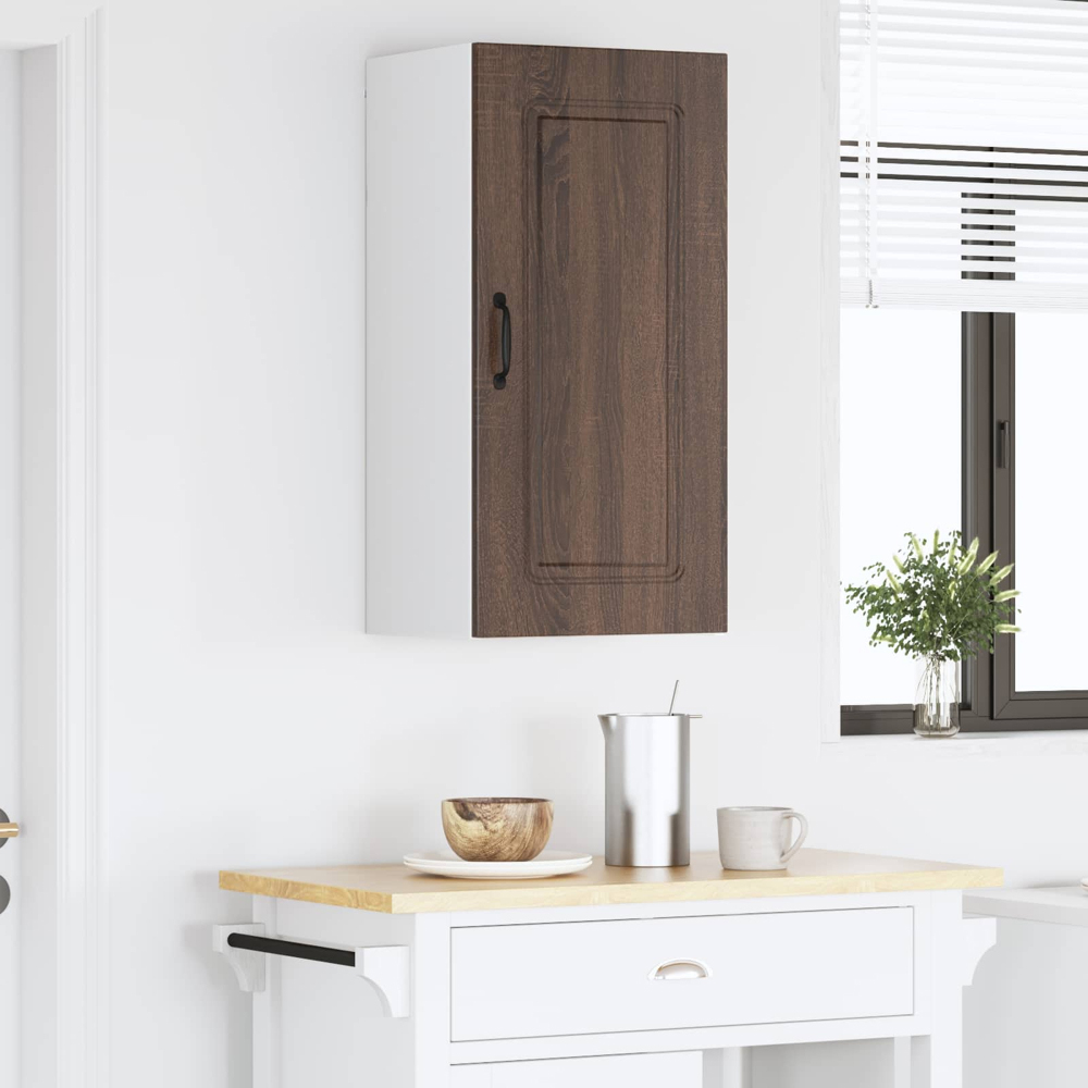 vidaXL Kalmar Single Door Brown Oak Wall Kitchen Cabinet Image 9