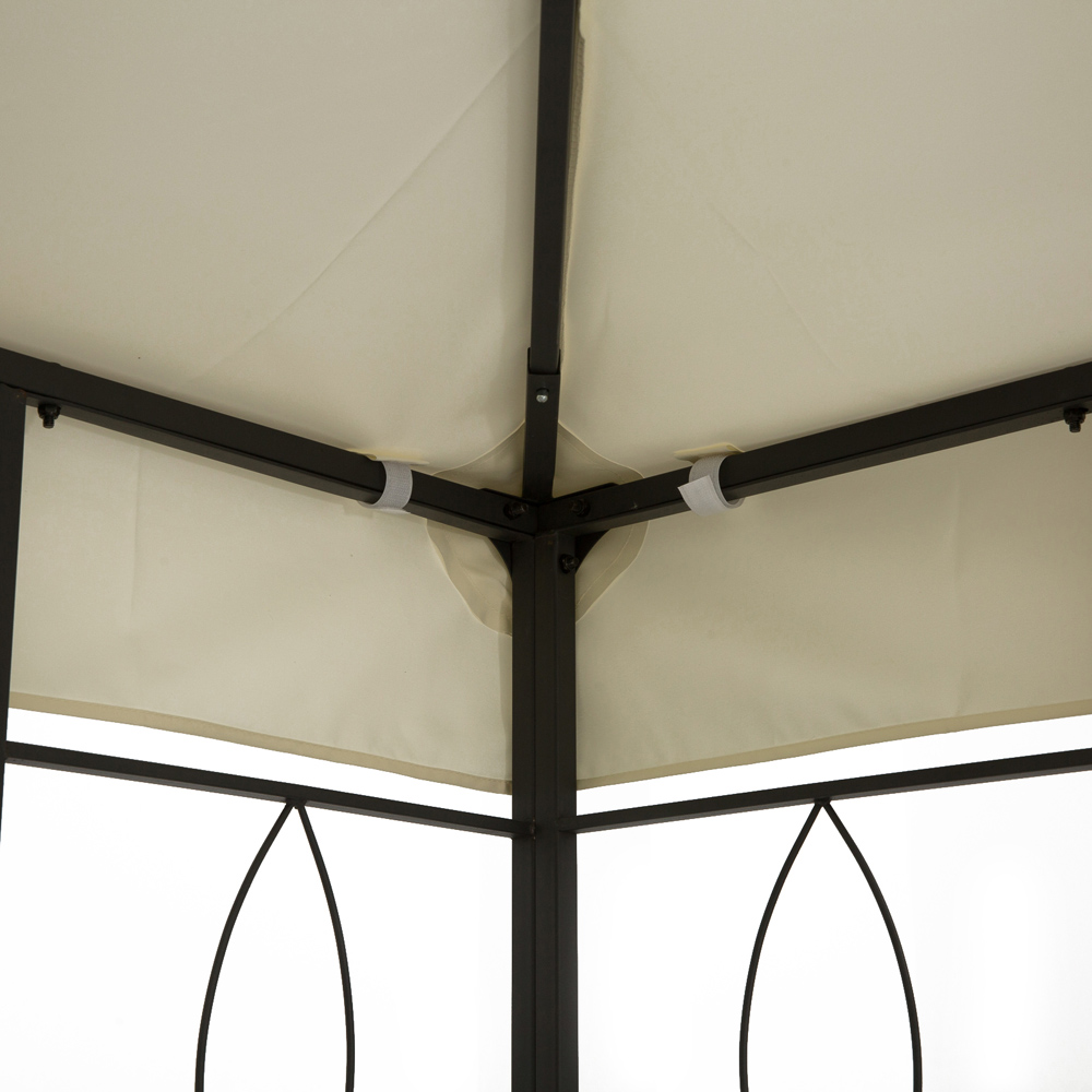 Outsunny 3 x 4m 2 Roof Cream Gazebo Canopy Replacement Image 3