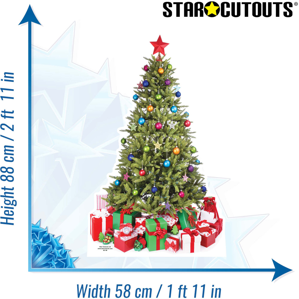 Star Cutouts Small Christmas Tree Cardboard Cutout 2.11ft Image 4