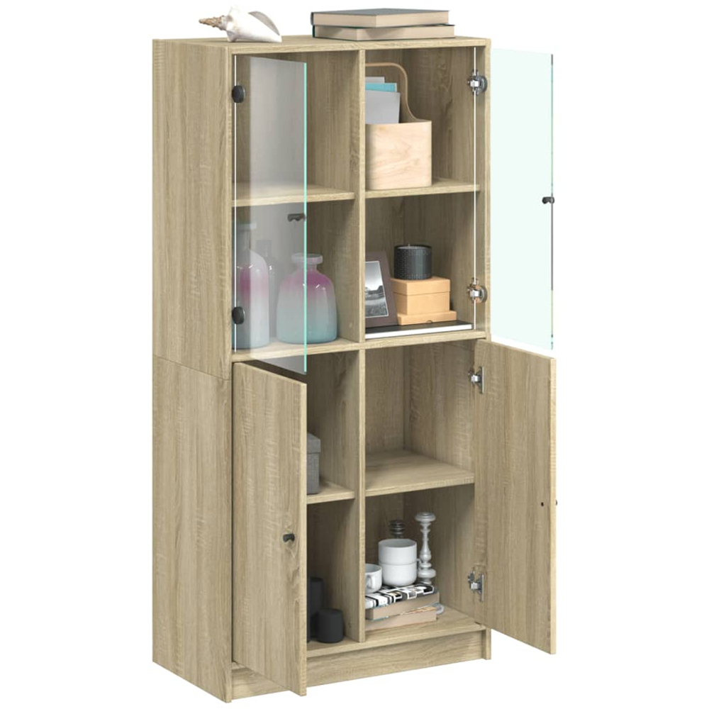 vidaXL 4 Door Sonoma Oak Highboard Image 4