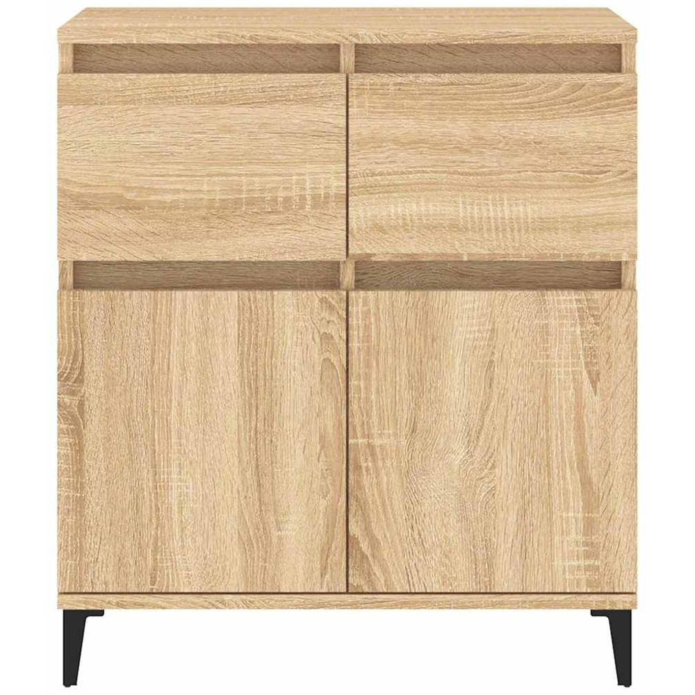 vidaXL 2 Door 2 Drawer Sonoma Oak Sideboard Image 7