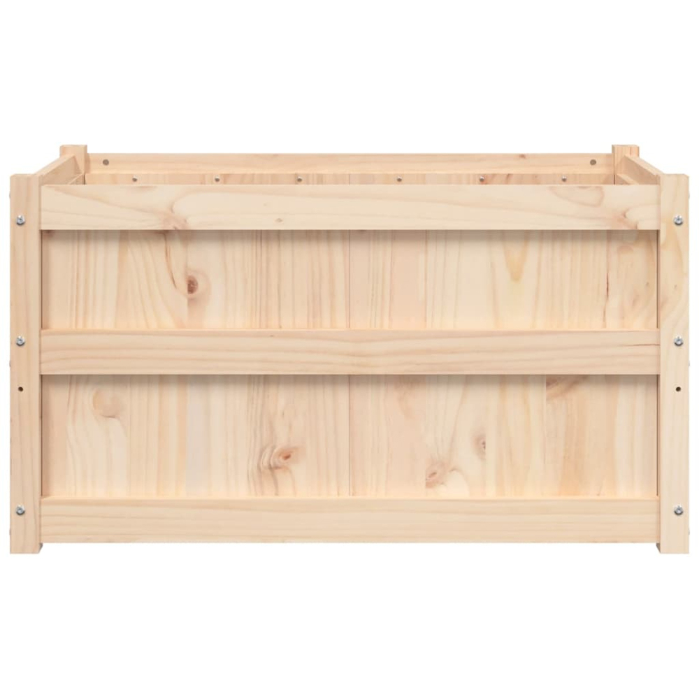 vidaXL Natural Pine Wood Garden Planter 50 x 50 x 90cm Image 4