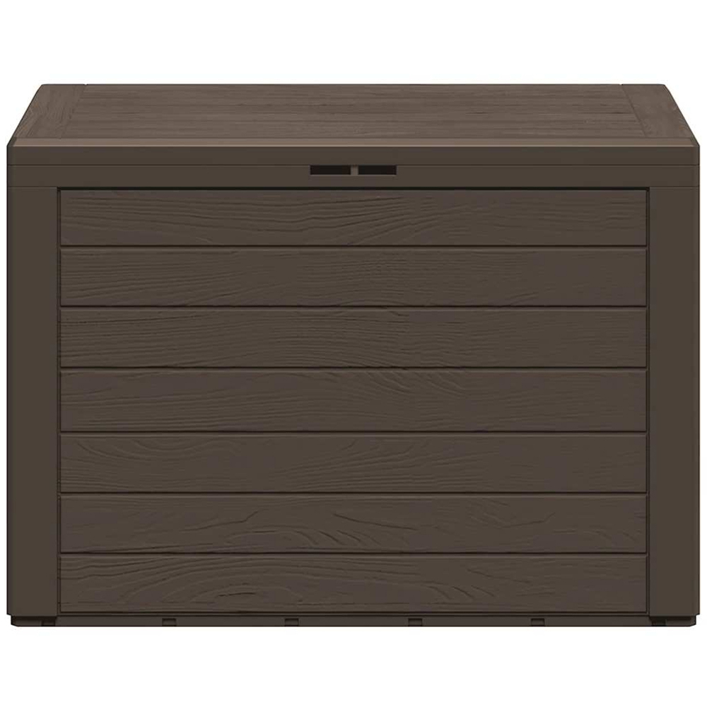 vidaXL 190L Brown Polypropylene Garden Storage Box Image 3