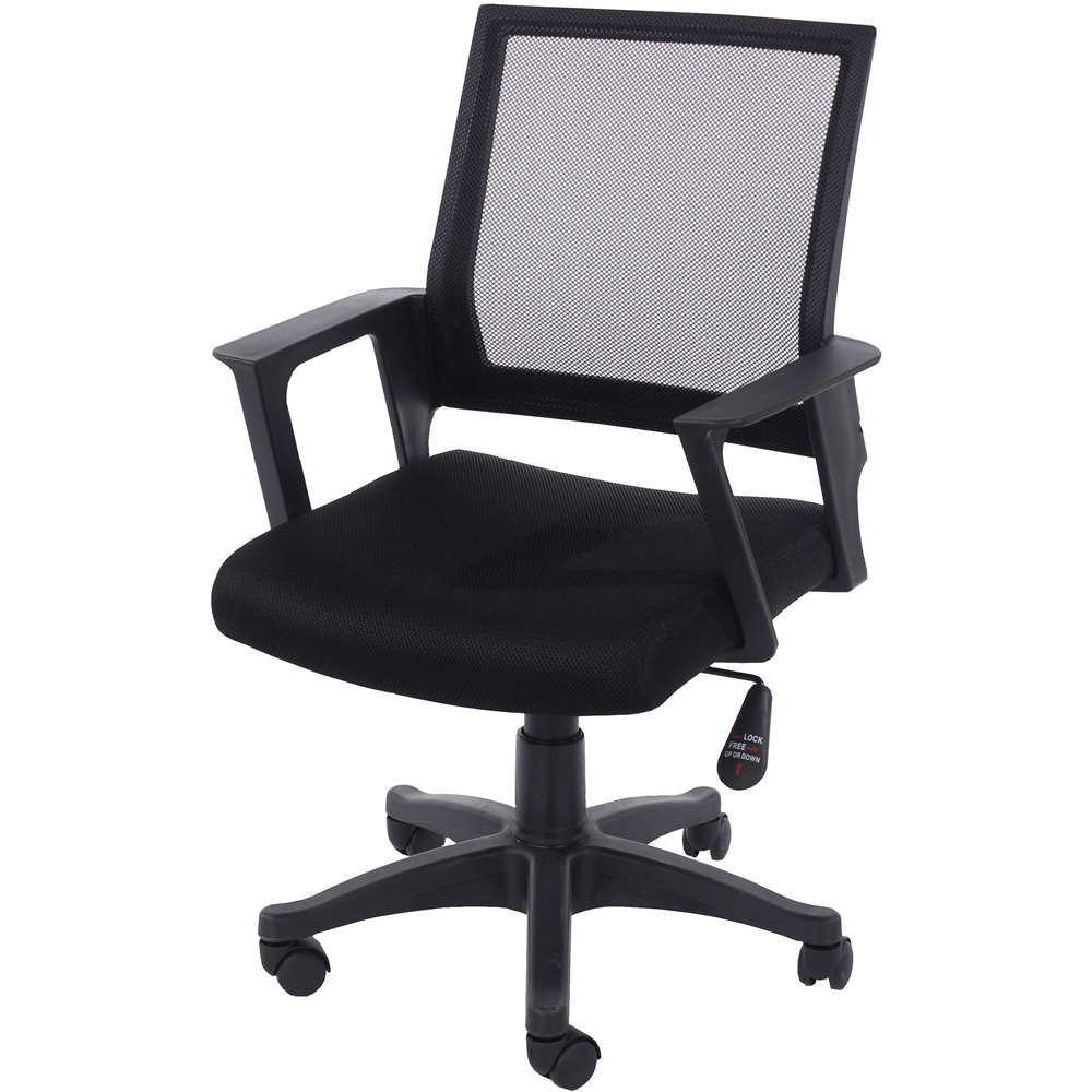 Loft Black Mesh Swivel Home Office Chair Image 3