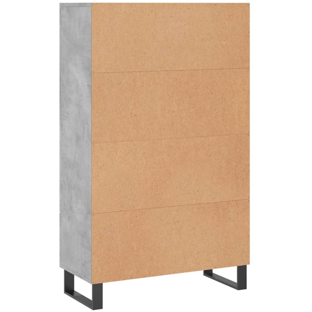 vidaXL 2 Door Single Drawer Concrete Grey Highboard Image 8