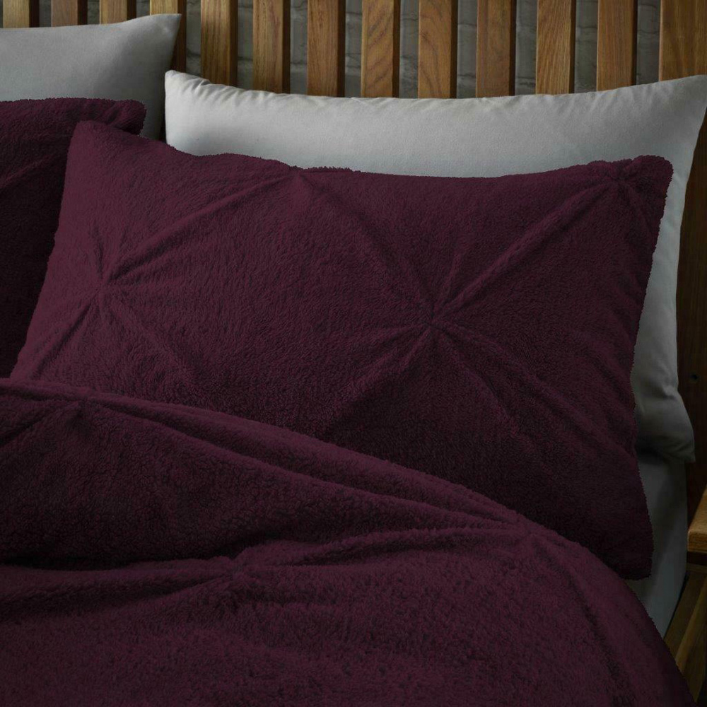 Smart Living Chiswick Single Purple Pintuck Duvet Set Image 3