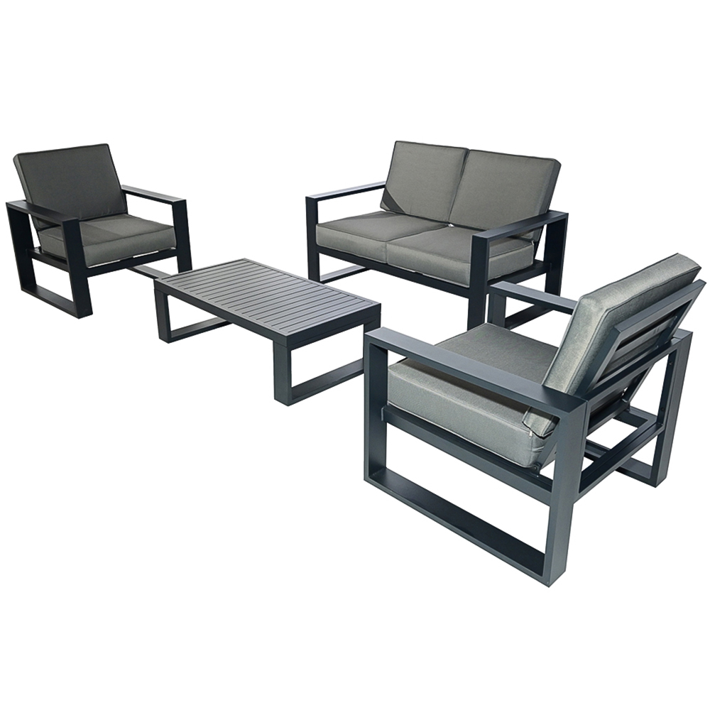 Furniture One 4 Seater Aluminium Garden Dining Set Image 2