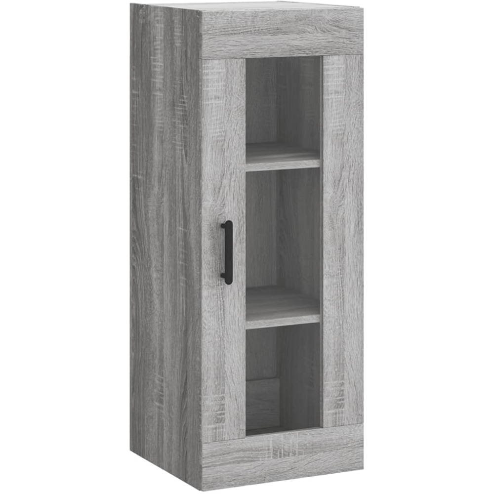 vidaXL Single Glass Door 3 Shelf Grey Sonoma Narrow Highboard Image 5