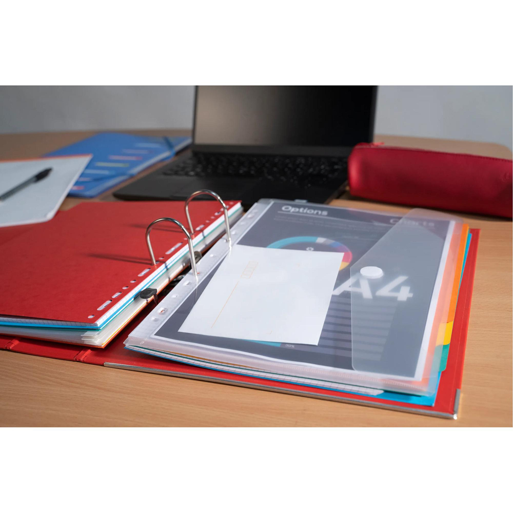Exacompta Punched A4 Frosted 5 PP Pocket 10 Pack Image 2