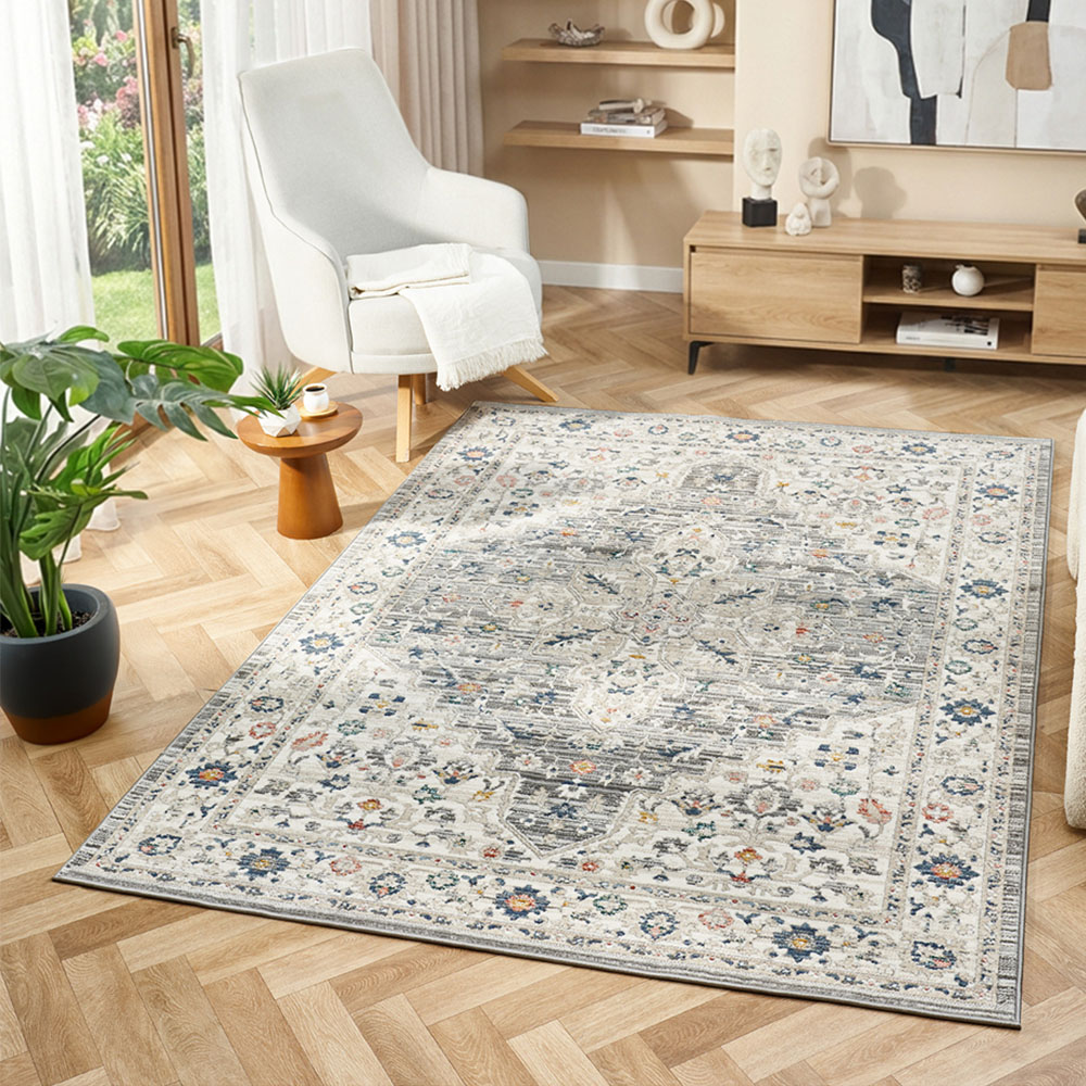 Portland Urco Clara Nuevo Grey Textured Rug 200 x 290cm Image 1