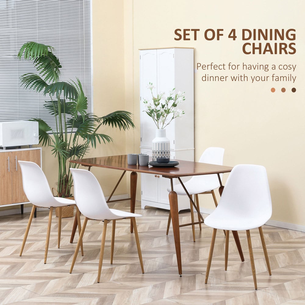Portland Set of 4 White Dining Chair Image 5