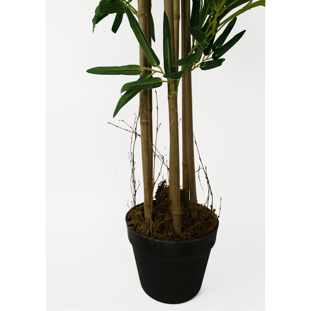 Leaf Green Bamboo Artificial Plant in Pot 5ft Image 2