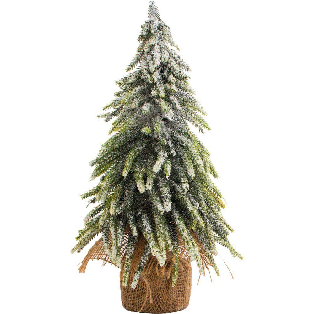 St Helens 35cm Green Snow Topped Mini Christmas Tree Image 1