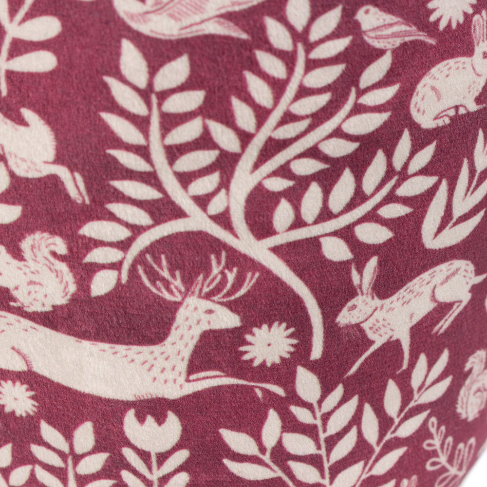 Furn Skandi Berry Woodland Animal Velvet Reversible Door Stop Image 4