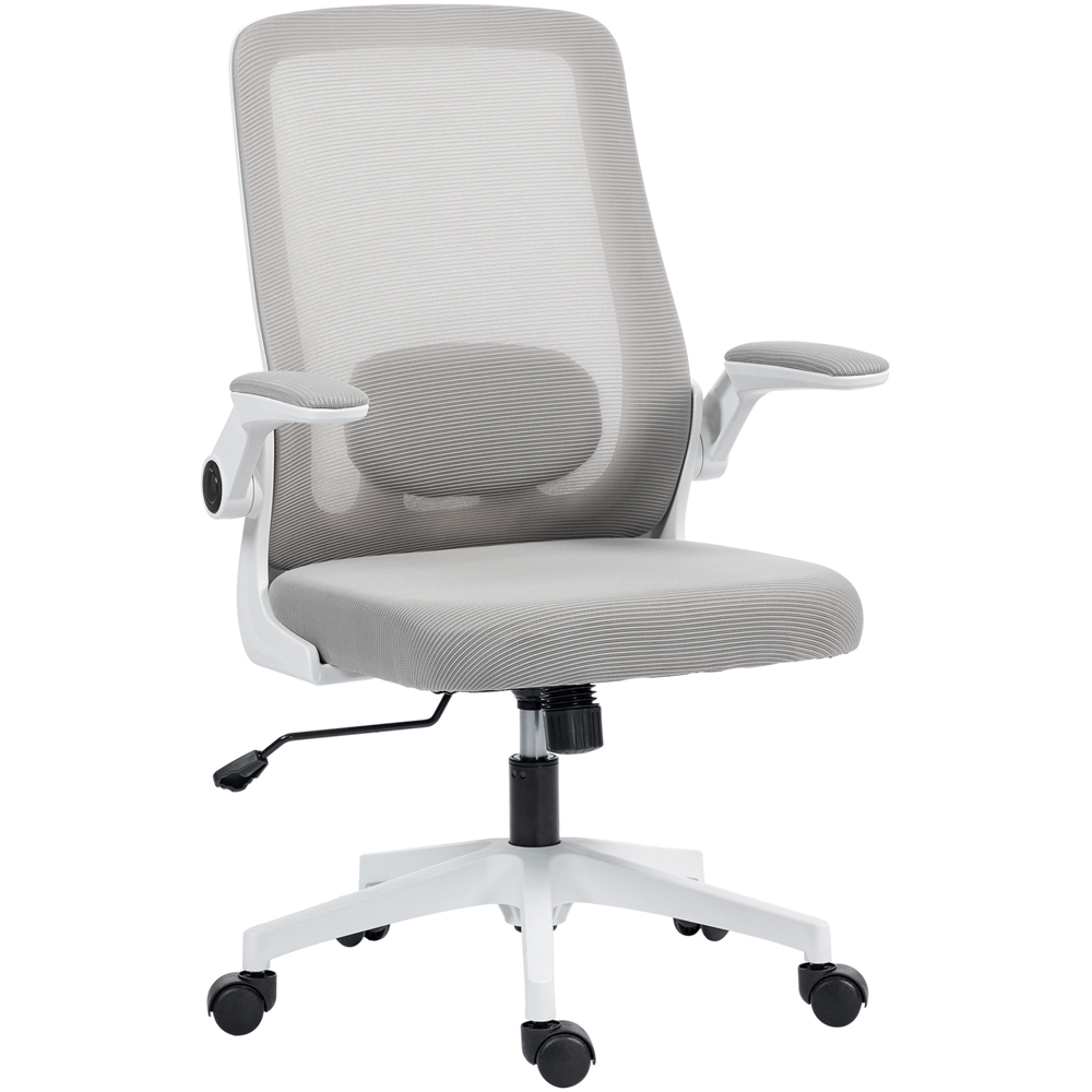 Portland Grey Mesh Tilting Office Desk Chair with Lumbar Support Image 2