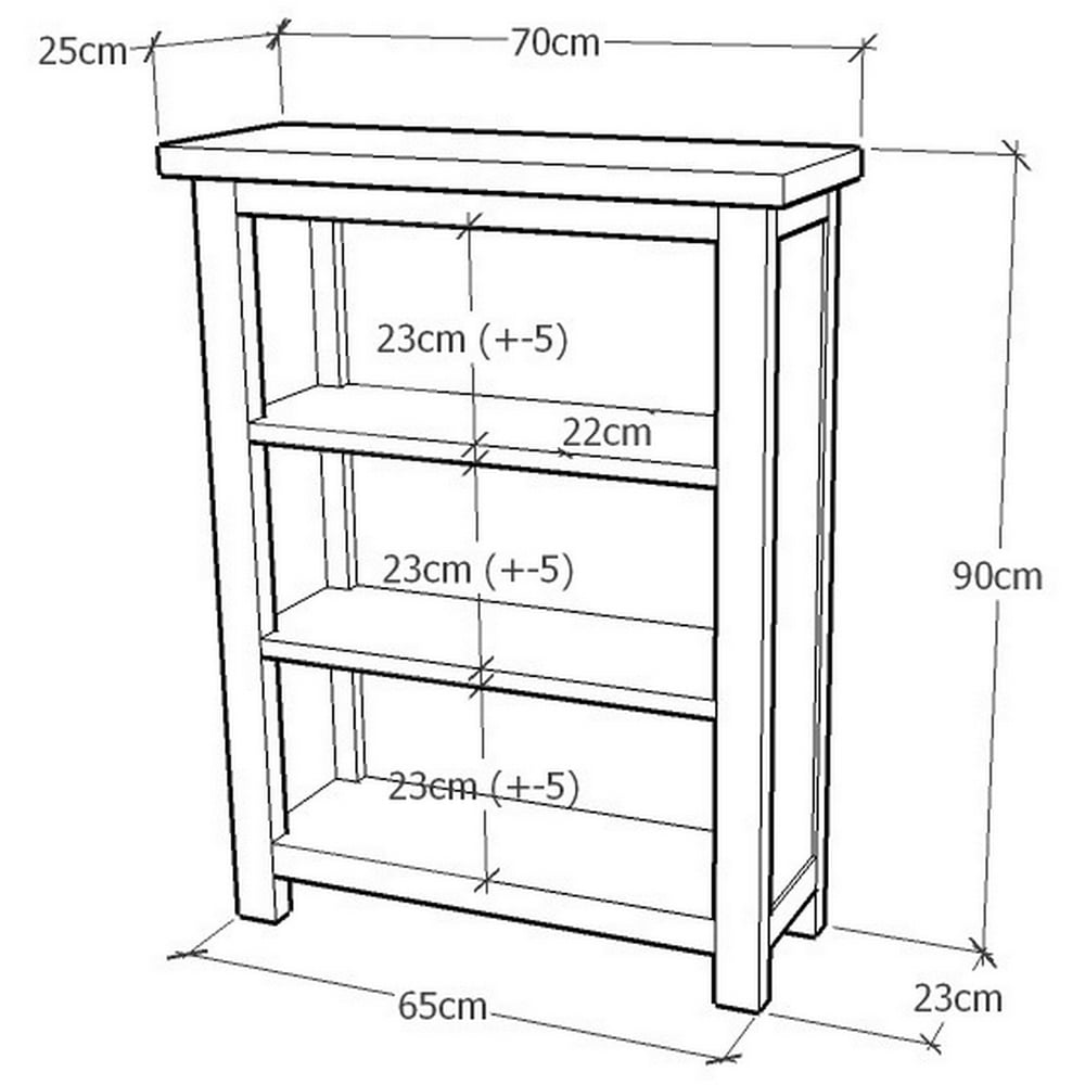 Argenta 3 Shelf Light Grey Bookcase Image 9