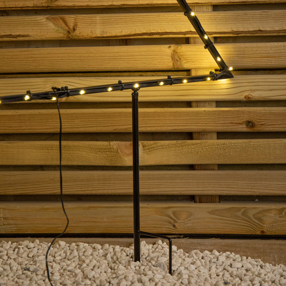 Samuel Alexander 124 Warm White LED Dewdrop Metal Christmas Tree with Stake Image 5