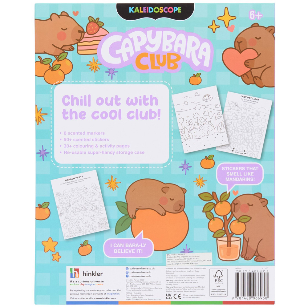 Kaleidoscope Capybara Club Colouring Kit Image 3