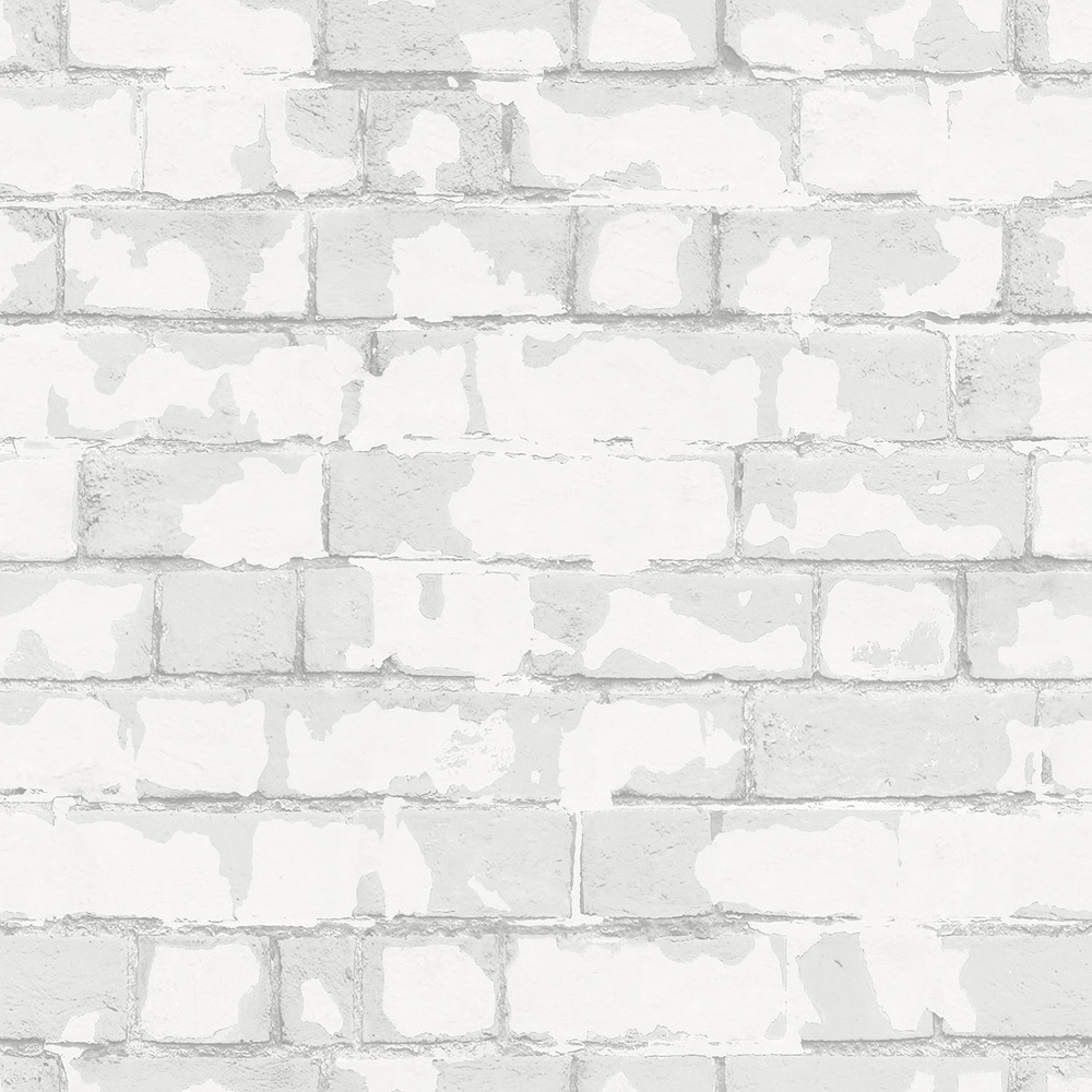 Galerie Nostalgie Brick White and Grey Wallpaper Image 1