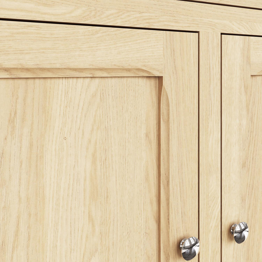 FWStyle 2 Door 1 Drawer Natural Oak Ash Veneer Sideboard Image 5