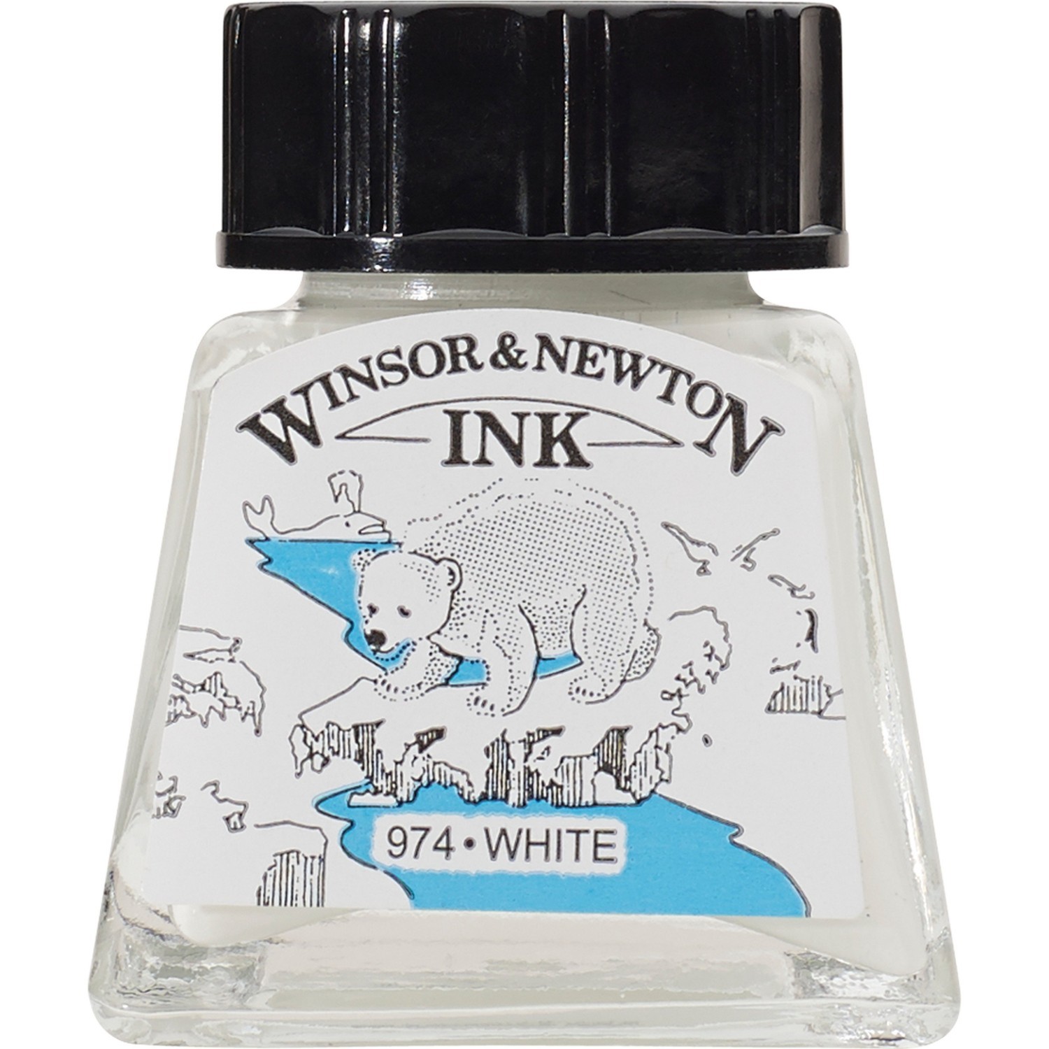 Winsor and Newton 14ml Drawing Ink - White Image 1