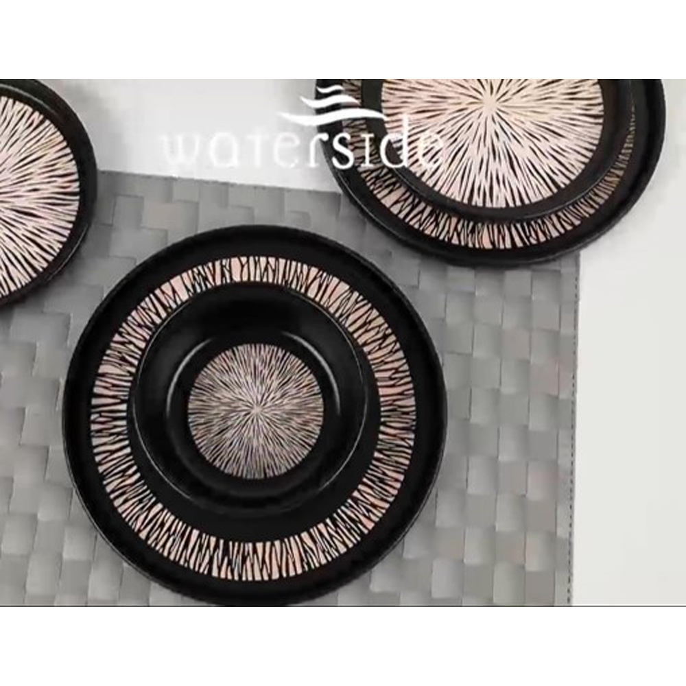 Waterside Christmas Aura Black 12 Piece Dinner Set Image 3