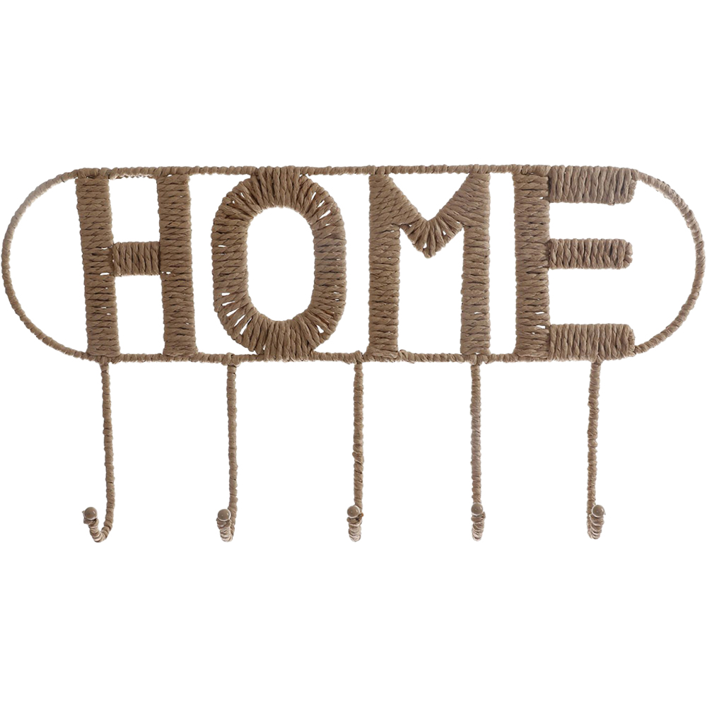 Wicker Effect Home Hooks - Brown Image 1