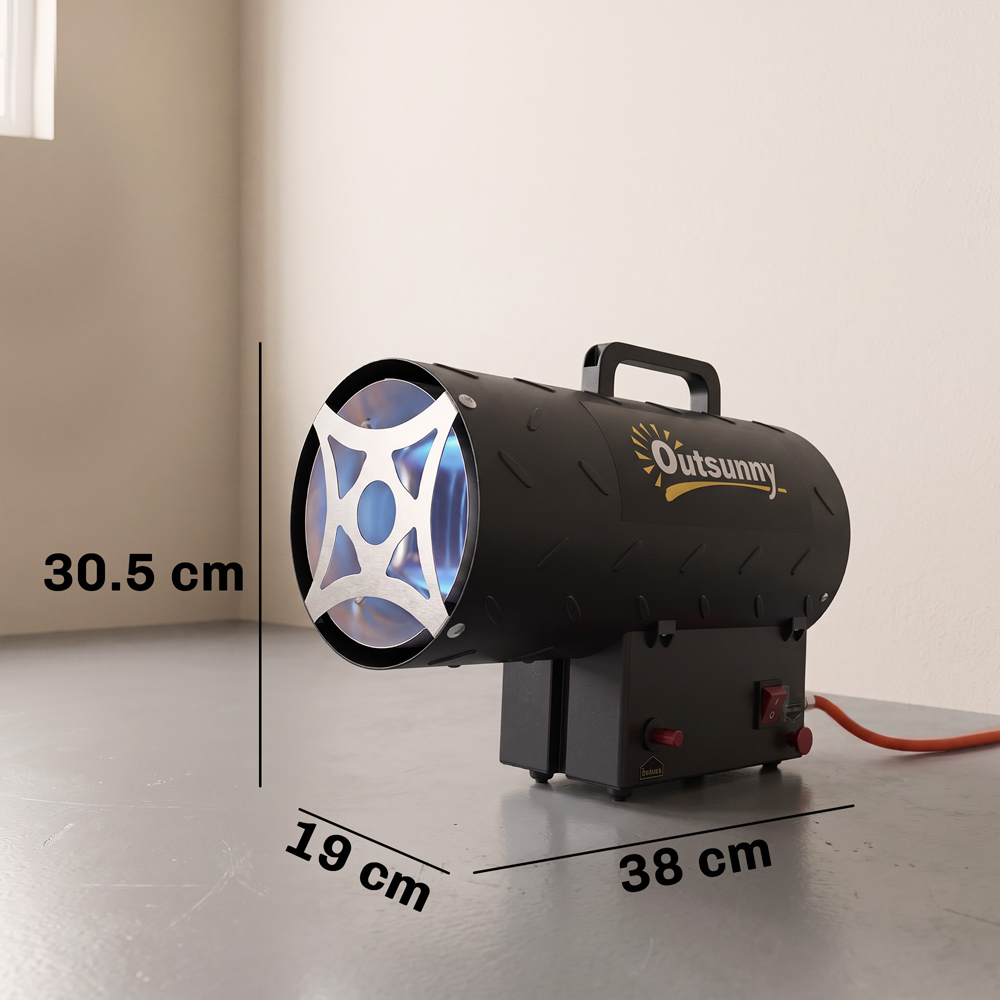 Outsunny Black Portable Industrial Propane Space Heater 51000BTU 15000W Image 6